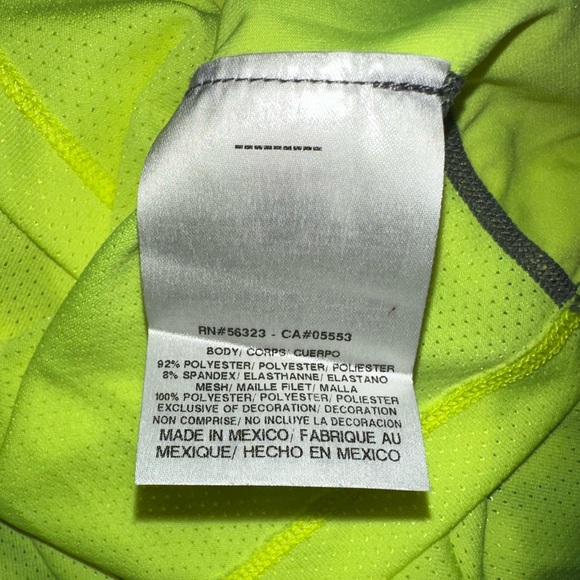 Men’s Nike Pro Combat DRI-FIT Fitted Short Sleeve Fitness Top - Yellow - Picture 8 of 8